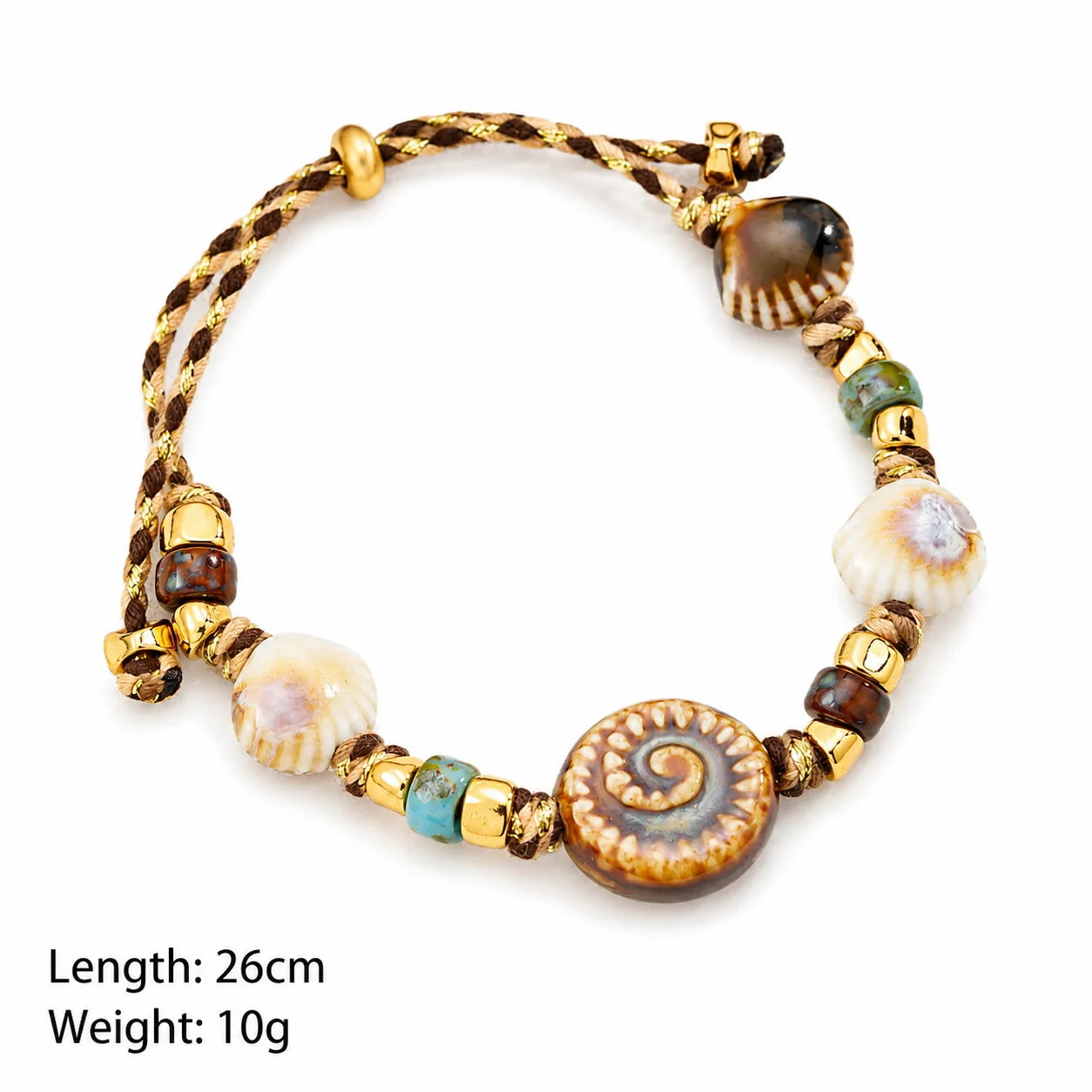 Unisex 18k Gold-plated Ceramic Braided Rope New Design Necklace Bracelet Low MOQ in Stock Fashion Jewelry Set for Causal Use