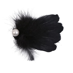 Classic Ballet Solid Color Feather Imitation Pearl Hair Clips for Baby Girls Fashion Alligators for Kids Child Hair Accessories