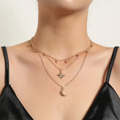 Fashion Moon Sun Simple Necklaces for Girls Sweet Cute Elegant Jewellry for Women Ladies Accessories Chinese Supplier Wholesale