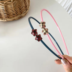 Fashion Sweet Cute Plaid Star Head Bands for Baby Girls Trendy Stylish Hair Bands for Kids Children Hair Accessories in Stock