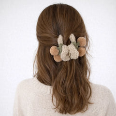 Fashion Elegant Fluffy Fur Hair Claw Clips for Girls Trendy Fruits Cherry Claws for Women Ladies Hair Accessories in Stock