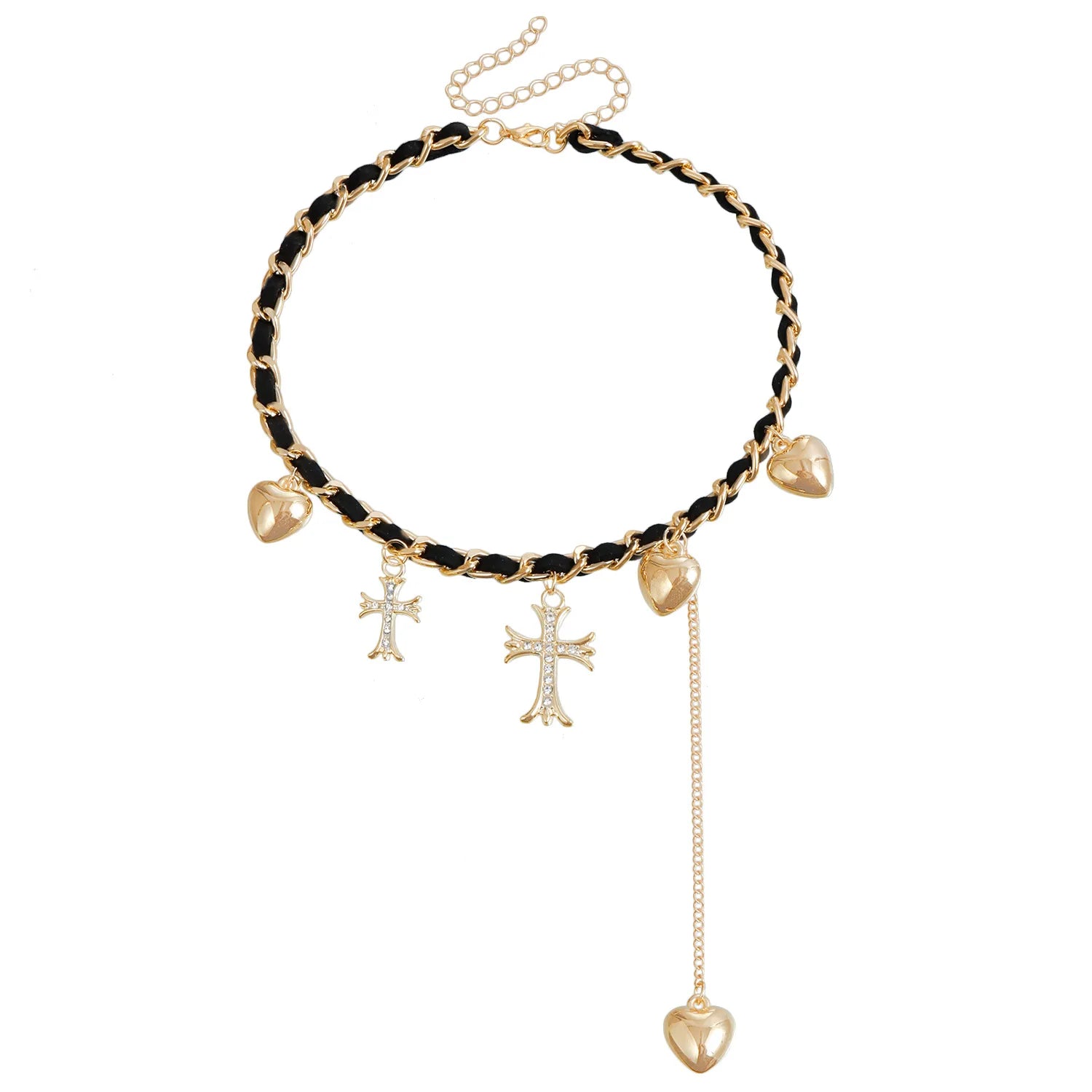Fashion Simple Steel Heart Trendy Necklaces for Girls Art Deco Stylish Glamorous Jewelry for Women Ladies Accessories Wholesale