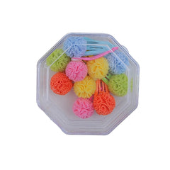 Kids Candy Color Ball Small Snap Clips Hair Ties Sweet Cute High Elastic in Stock Scrunchies Hairpins Accessories for Children