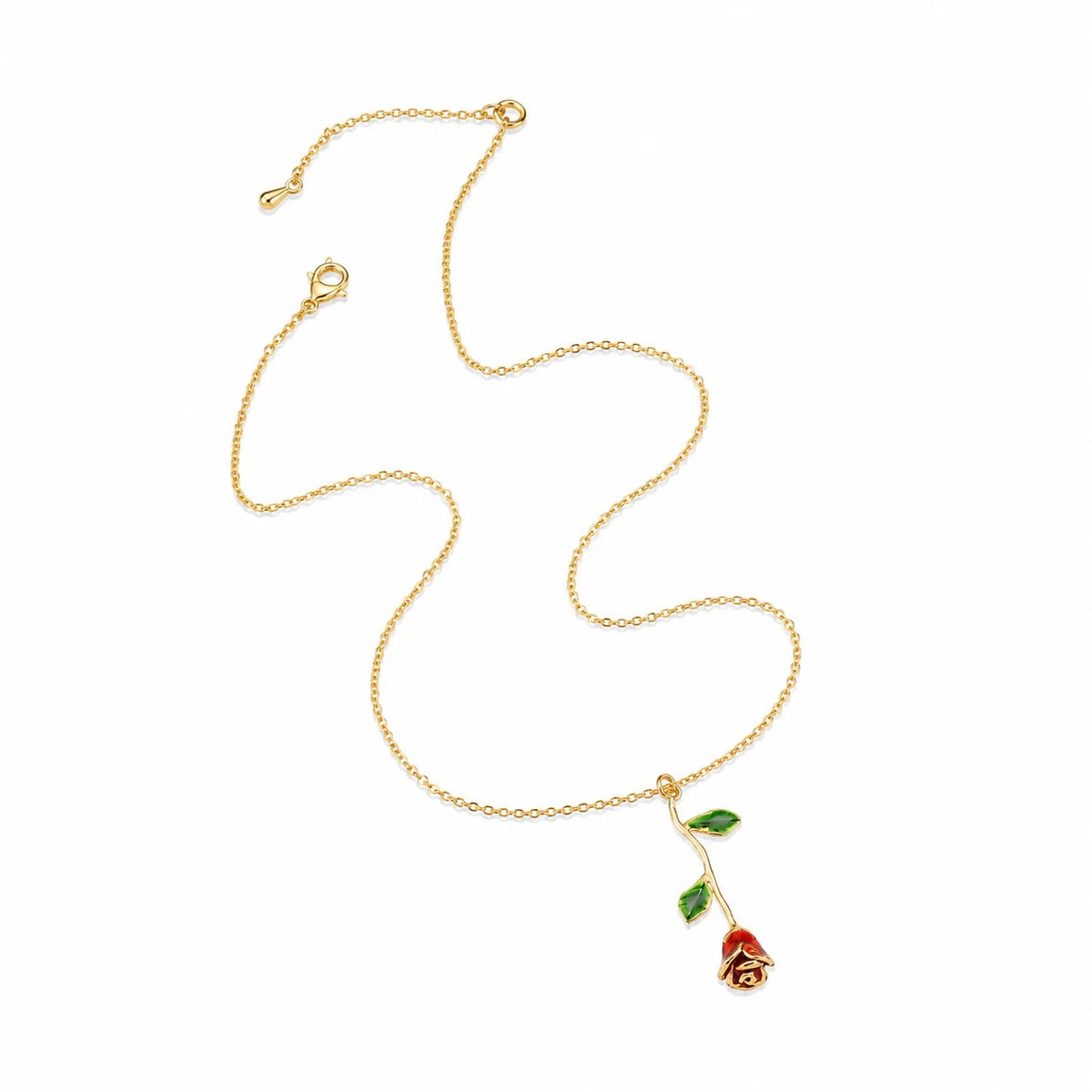 Fashion Butterfly Flower Copper 18K Gold Plated Necklaces for Girls Elegant Trendy Jewelry for Women Ladies Wholesale Bulk