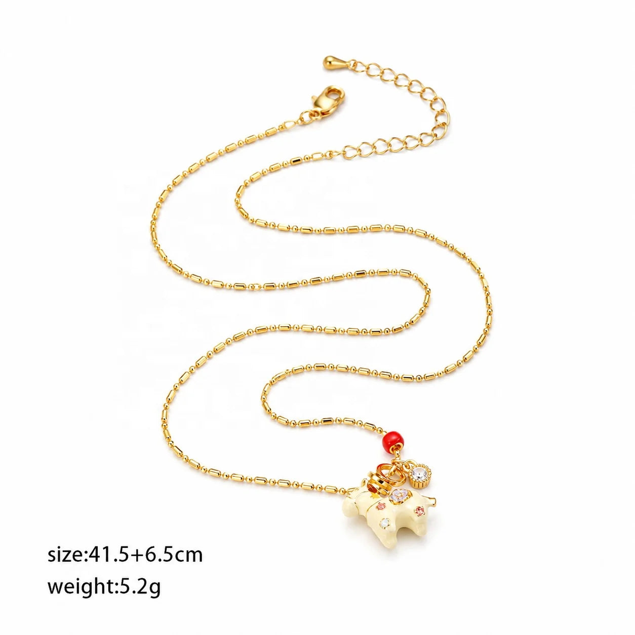 Women Minimalistic Chain Copper Zircon Necklace Factory Price Low MOQ in Stock Simple Fashion Jewelry for Female Causal Daily