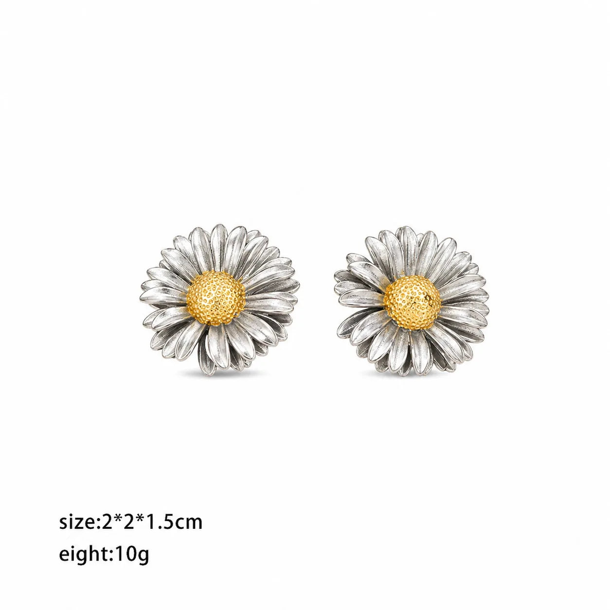 Fashion Copper Flower Chrysanthemum Stud Earrings for Girls Sweet Elegant Jewelry for Women Ladies Wholesale China Supplier
