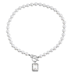 Fashion Imitation Pearl Luxury Glitter Necklaces for Girls Glamorous Charms Jewelry for Women Ladieds Accessories Wholesale