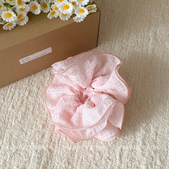 Large Popular Hair Ties Solid Color Minimalist Trendy Sweet Hair Rope for Women Creative Design Popular Scrunchy Hair Accessory