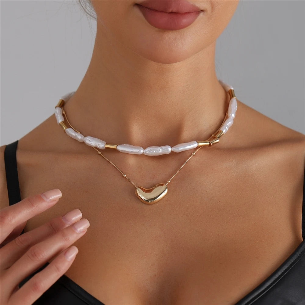 Fashion Elegant Stylish Trendy Layered Wearing Necklaces for Girls Glamorous Charms Jewelry for Women Ladies Accessories