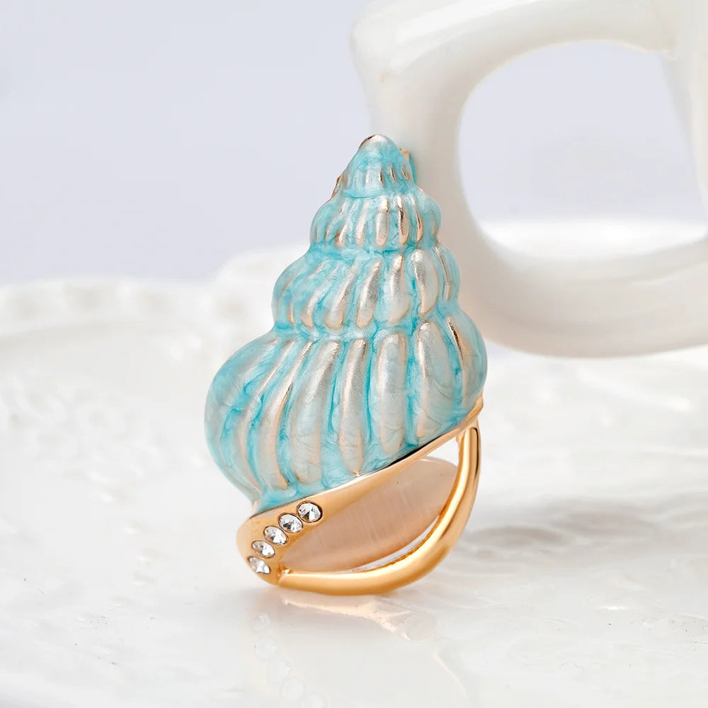 Fashion Shell Elegant Sweet Brooches for Girls Stylish Trendy Pins Jewelry for Women Ladies Accessories Chinese Supplier Chic
