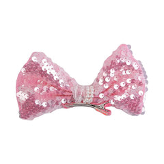 Classic Solid Color Glitter Lustrous Hair Clips for Baby Girls Sweet Cute Bowknot Alligator for Kids Children Hair Accessories