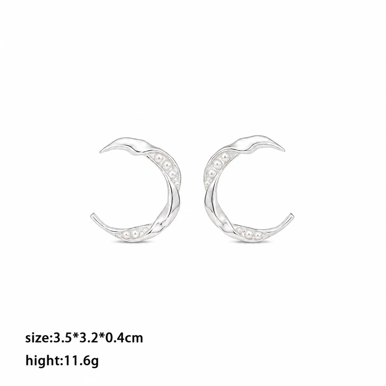 Fashion Copper 18K Gold Plated S925 Silver Imitation Pearl Hoop Earrings for Girls Trendy Jewelry for Women Ladies Wholesale