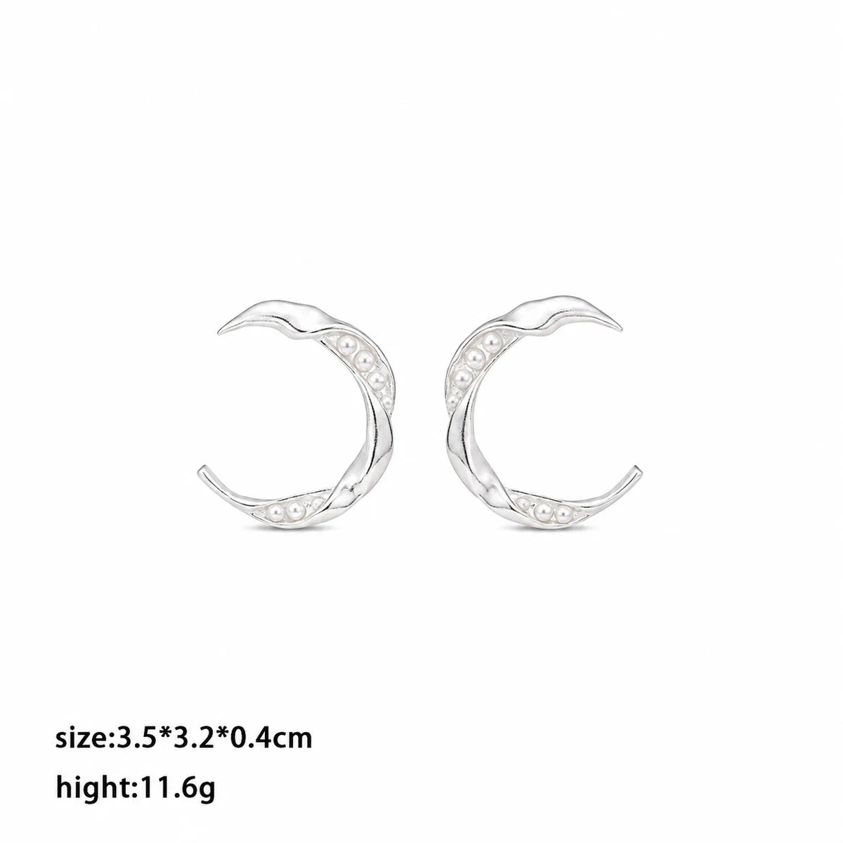 Fashion Copper 18K Gold Plated S925 Silver Imitation Pearl Hoop Earrings for Girls Trendy Jewelry for Women Ladies Wholesale