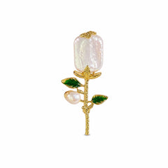 Fashion Flower Baroque Pearl Sweet Brooches for Girls 18K Gold Plated Jewelry for Women Ladies Wholesale Bulk China Factory