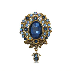 Fashion Flowers Glitter Sparkle Rhinestone Brooches for Girls Dainty Retro Vintage Fine Jewelry for Women Ladies Accessories