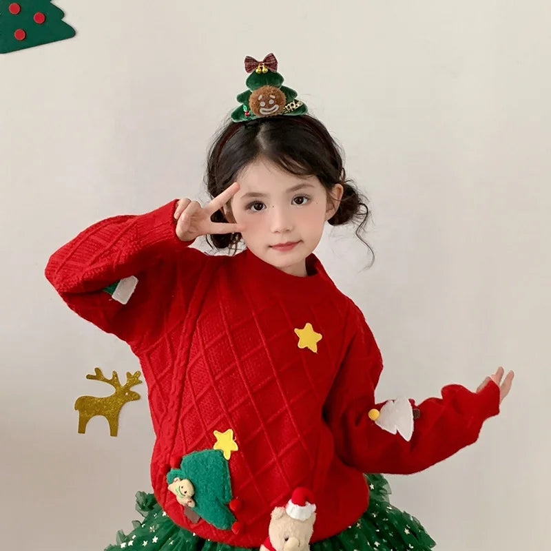 2025 Christmas Classic Fashion Sweet Head Band for Baby Girls Cute Letter Hair Band for Kids Children Hair Accessories in Stock