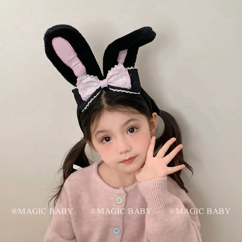Cute Sweet Rabbit Ear Hair Band for Baby Girls Kawaii Bunny Animals Head Band for Kids Children Hair Accessories in Stock Chic