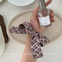 Classic High Elastic Bowknot Scrunchies for Girls Elegant Fashion Trendy Hair Ties for Women Ladies Geometric Hair Accessories