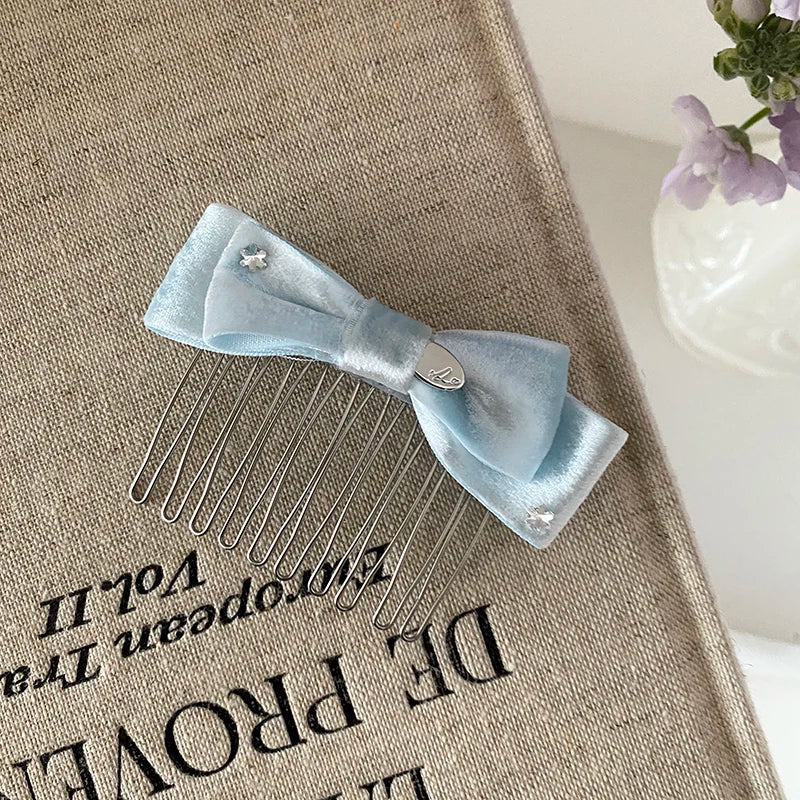 Fashion Bowknot Sweet Elegant Simple Hair Clips for Girls Chic Trendy Stylish Comb for Women Ladies Hair Accessories in Stock