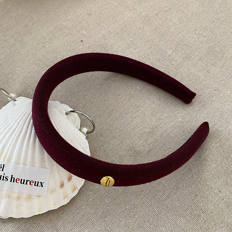 Women Blue Brown Wide Headbands Fashion Elegant Vintage High Quality in Store Hairbands Accessories for Female Daily Causal Use
