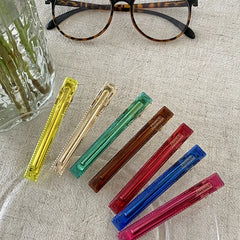 Fashion Solid Color Vintage Hair Clips for Girls Trendy Minimalistic Alligators for Women Lady Hair Accessories Stylish Elegant