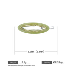 Chic Simple Solid Color Hair Clips for Women & Girls Elegant Glitter Hair Accessories Made of Acetate for Parties