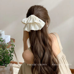 Elegant Ballet Style Women's Hair Ties Satin Ribbon Bow Stunning Sweet Scrunchies for Girls Minimalistic Hair Accessories Lady