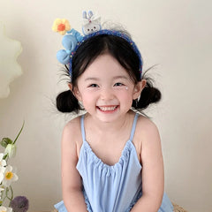 Chic Sweet Cute Rabbit Bowknot Headband Floral Hair Accessories for Baby Girls and Kids Fashion Stock