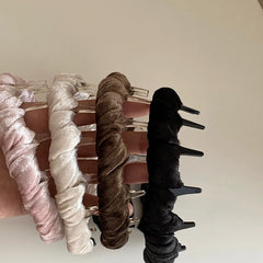 Solid Color Simple Velvet Minimalistic Head Band for Girls Fashion Elegant Chic Hair Band for Women Ladies Hair Accessories