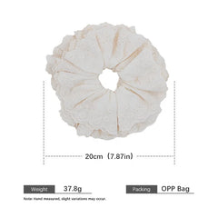 Oversized Hair Ties for Girls Fashion Princess style Flower Scrunchies for Women Ladies Elegant Daily Large Hair Accessories