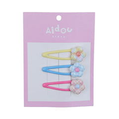 Simple Minimalistic Flowers Plaid Hair Clips for Baby Girls Sweet Cute Snap Clips for Kids Child Teens Hair Accessories in Stock