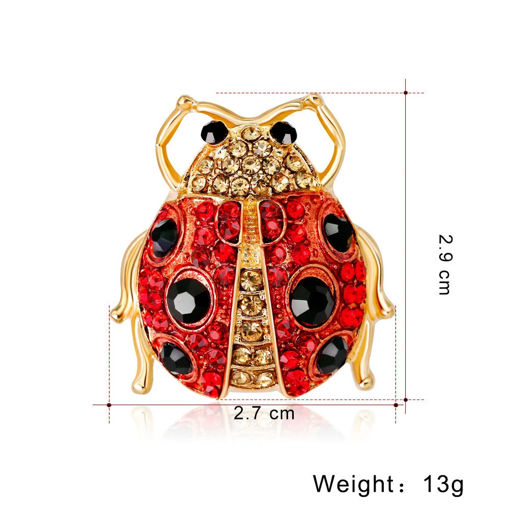 Fashion Animals Beetle Sweet Cute Brooches for Girls Stylish Trendy Pins Jewelry for Women Ladies Accessories Wholesale Kawaii