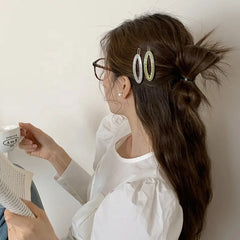 Chic Simple Solid Color Hair Clips for Women & Girls Elegant Glitter Hair Accessories Made of Acetate for Parties