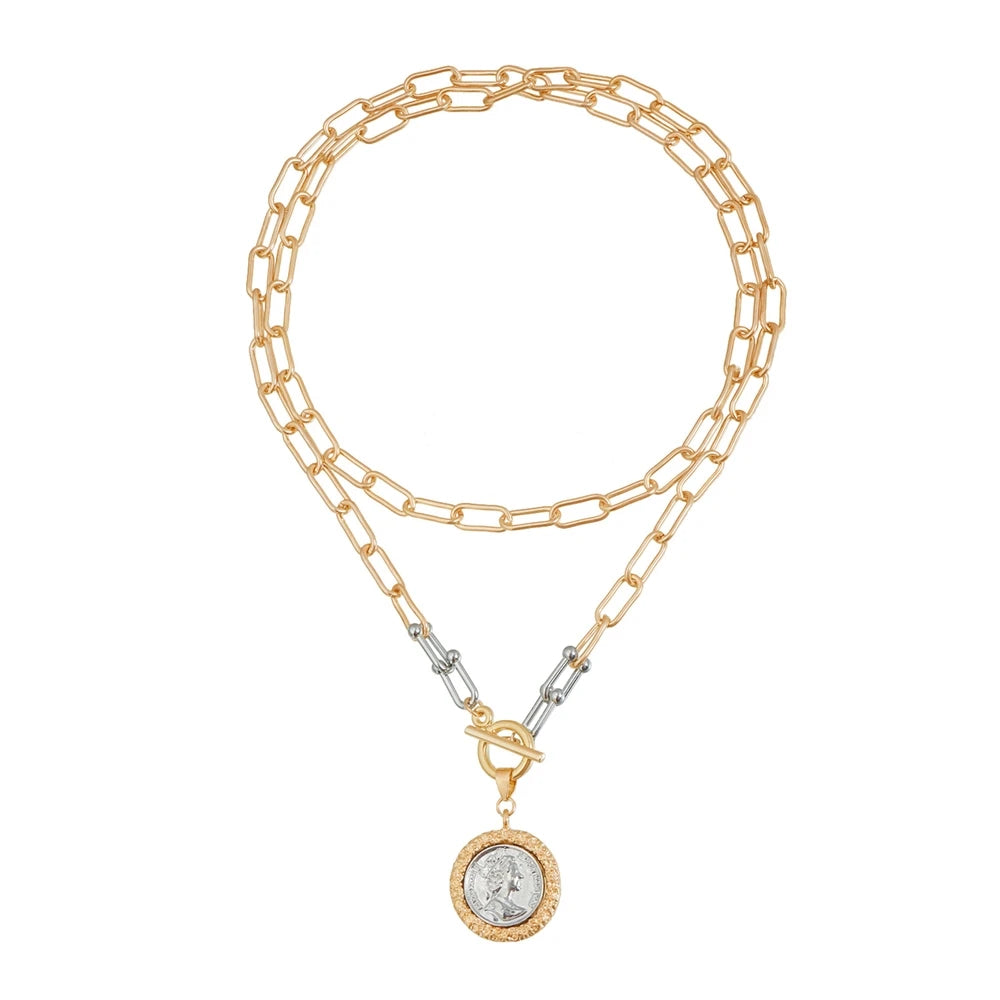 Fashion Simple Sweet Simple Punk Necklaces for Girls Trendy Stylish Layered Wearing Jewelry for Women Ladies Accessories Chic