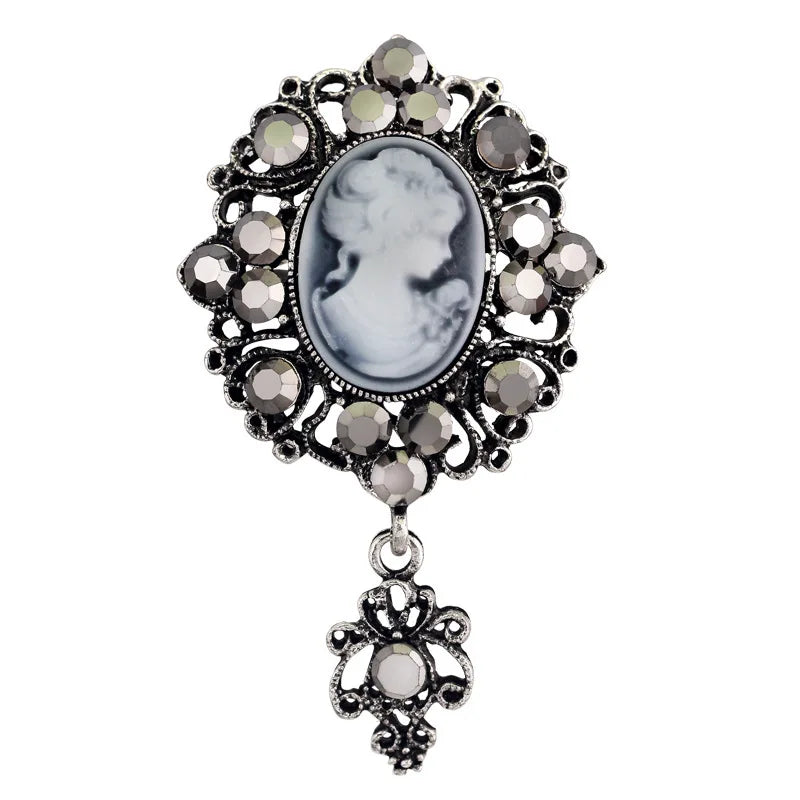 Fashion Vintage Retro Glitter Sparking Brooches for Girls Sweet French Style Pins Jewelry for Women Ladies Accessories Wholesale