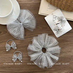 Fashion Simple Bowknot Scrunchies for Baby Girls Chic Trendy Stylish Hair Ties for Kids Children Teen Hair Accessories in Stock