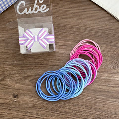 Hot Sale Colorful High Elastic Solid Color Small Scrunchies Trendy Graceful Classic in Stock Hair Ties Accessories for Women Kid