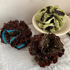 Female Lightweight High Elastic Thick Thin Hair Scrunchies Elegant Stylish Vintage in Stock Hair Ties Accessory for Women Office