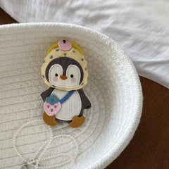 Cute Sweet Penguin Animals Hair Ties for Baby Girls Kawaii Fashion Trendy Stylish Scrunchies for Kids Children Hair Accessories