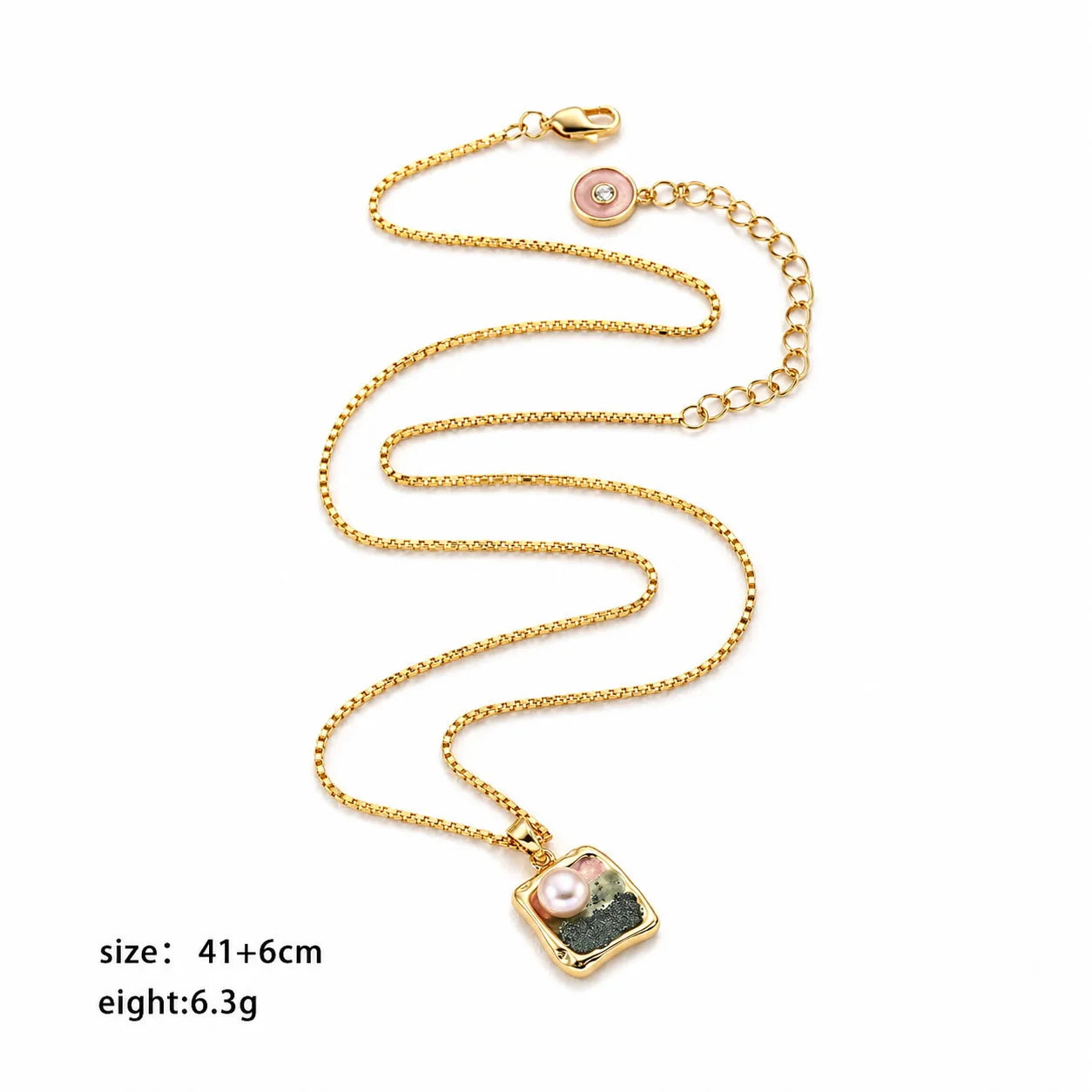 Fashion Luxury Hand-Painted Drip Glaze Copper 18K Gold Necklaces for Girls Elegant Jewelry for Women Ladies Wholesale Bulk