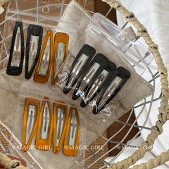 2025 Hot Sale Classic Simple Vintage Hair Snap Clips Solid Color Alloy Hair Accessories for Women and Girls for Parties