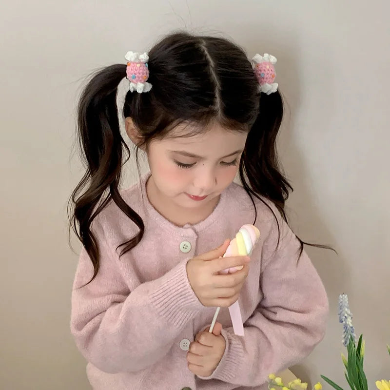 Fashion Sweet Candy Cute Scrunchies for Baby Girls Elegant Kawaii Hair Ties for Kids Children Hair Accessories Chic in Stock