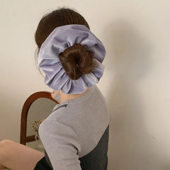 Female Velvet Solid Colored Large High Elastic Thick Thin Hair Scrunchies Fashion Elegant Simple Hair Ties Accessories for Daily
