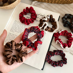 Sweet Fashion Trendy High Elastic Scrunchies for Girls Cute Lustrous Hair Ties for Women Ladies Hair Accessories in Stock