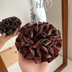 Fashion Flower Multi Layers Luxury Scrunchies for Girls Cute Sweet Vintage Hair Ties for Women Ladies Hair Accessories in Stock