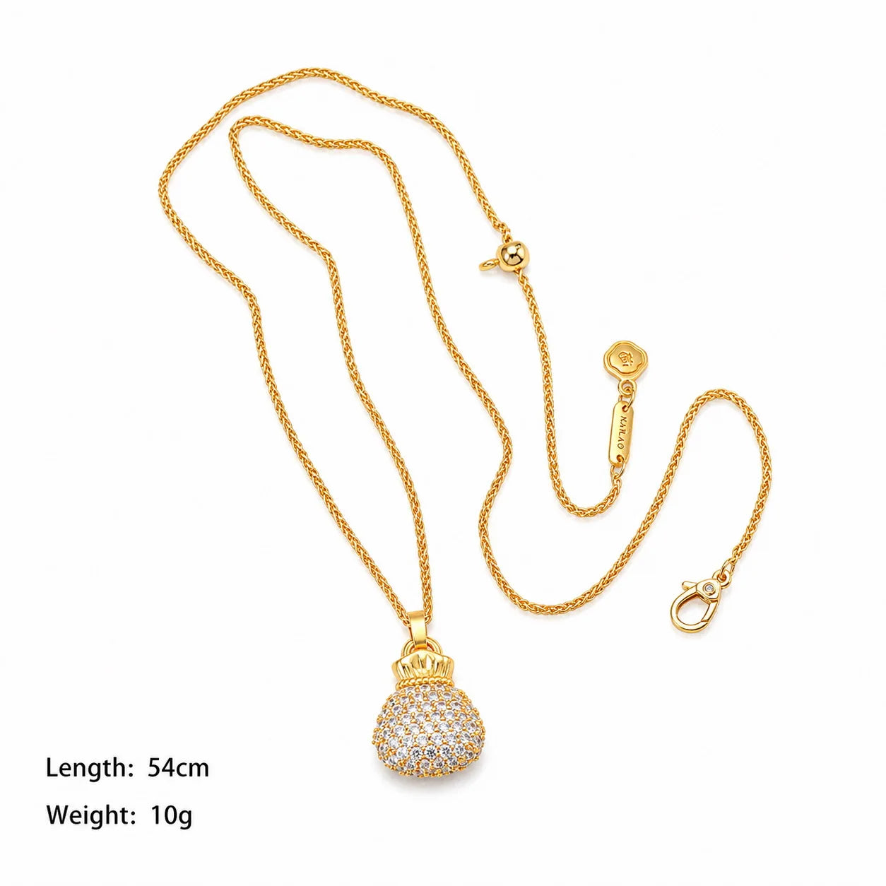 Women Zircon 18k Gold-plated Chain Pendant Necklace Elegant Simple Charms Factory Price in Stock Jewelry for Female Daily Use