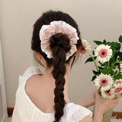Fashion Elegant Solid Color Scrunchies for Girls Trendy Graceful Minimalistic Hair Ties for Women Ladies Hair Accessories