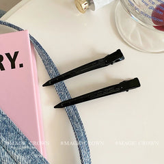 Sweet Candy Colors Duckbill Hair Clips for Girls Cute Bangs Clips Barrettes for Women Hair Accessories Solid Color  Ladies