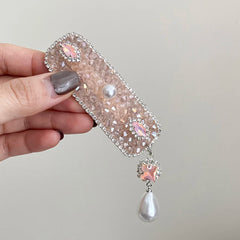 Stunning Chic Luxurious Hair Clips for Girls Princess Style Pink Glitter Haarspange for Women Ladies Hair Accessories Fashion