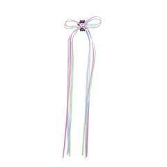 Colorful Ribbon Bowknot Fabric Hair Claw Clips Cute Princess Style Glitter Accessory for Baby Girls and Kids for Party